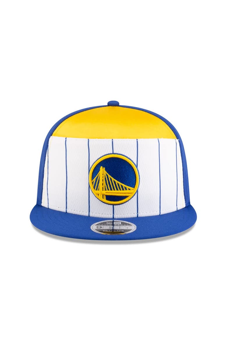 Men's New Era  White/Royal Golden State Warriors 2025 NBA Tip Off Split Panel 9FIFTY Snapback Hat, Alternate, color, White