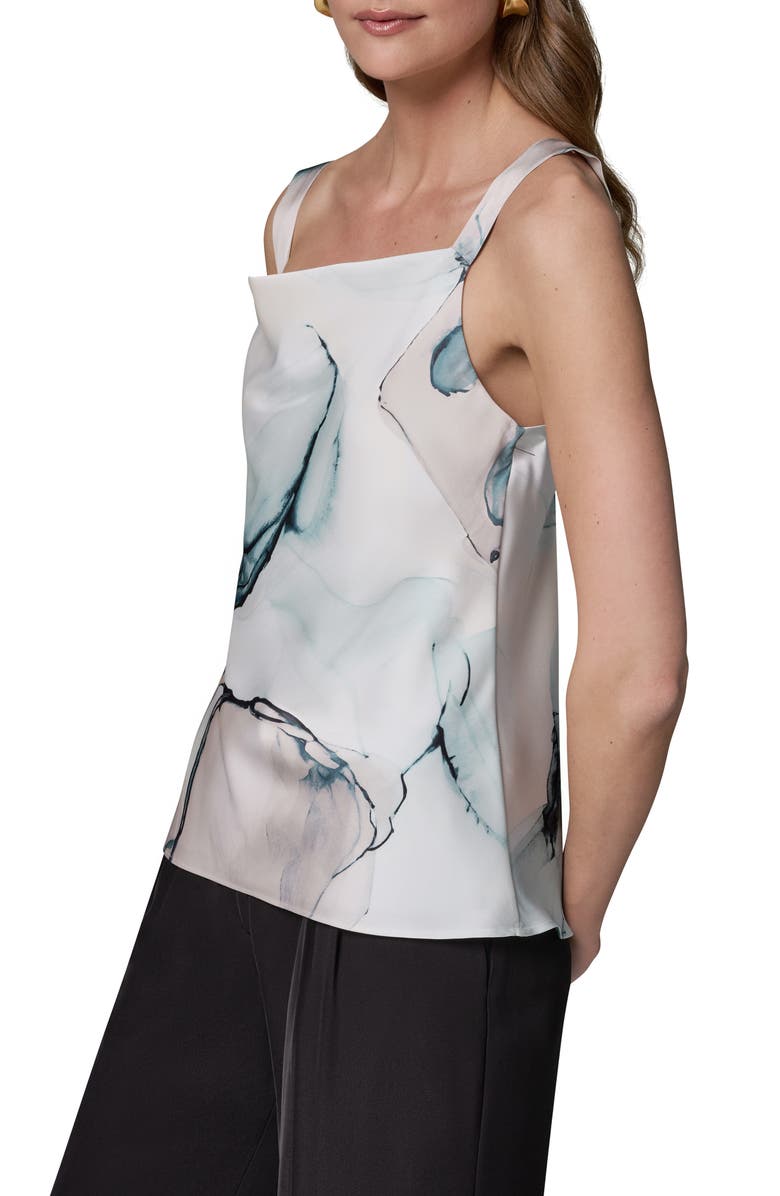 Donna Karan New York Cowl Neck Satin Tank, Alternate, color, 