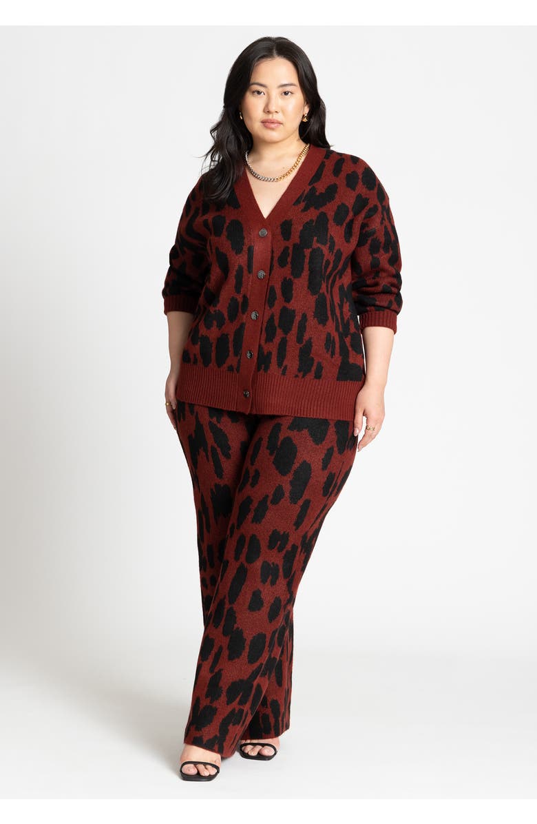 ELOQUII Printed Longline Cardigan, Alternate, color, 