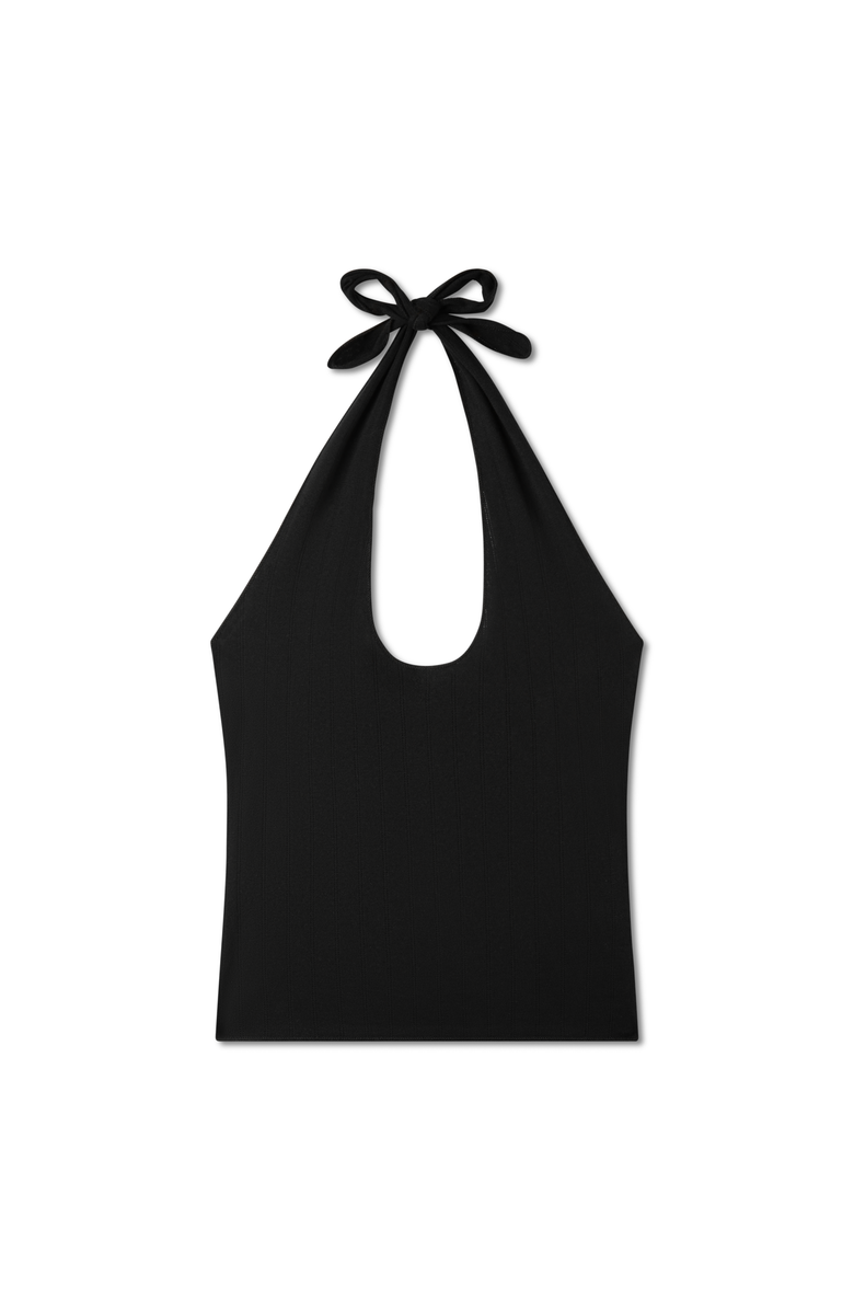 VIR VITA Pauline Pointelle Halter Top, Main, color, Black