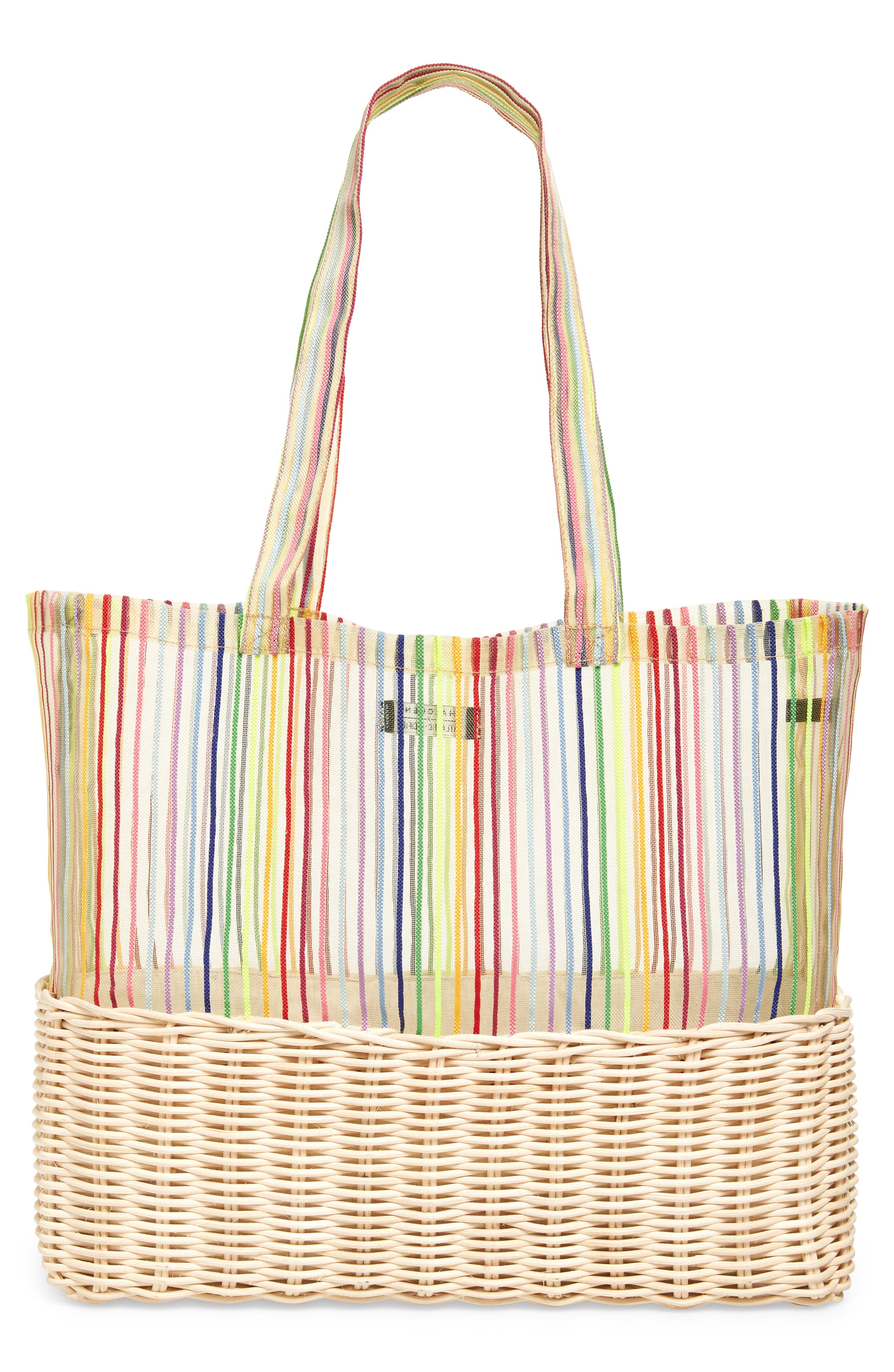 Halogen<sup>®</sup> x Atlantic-Pacific Wicker & Mesh Tote, Alternate, color, 