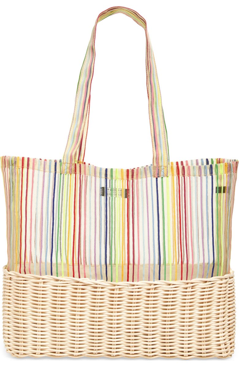 Halogen<sup>®</sup> x Atlantic-Pacific Wicker & Mesh Tote, Alternate, color,