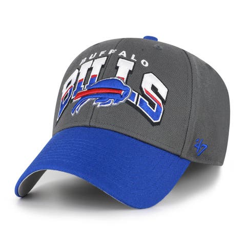 Men's '47 Charcoal Buffalo Bills Split Block MVP Adjustable Hat