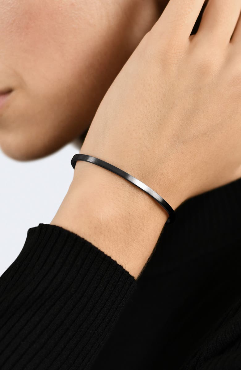 le gramme Men's 7G Brushed Sterling Silver Ribbon Cuff Bracelet, Alternate, color, 