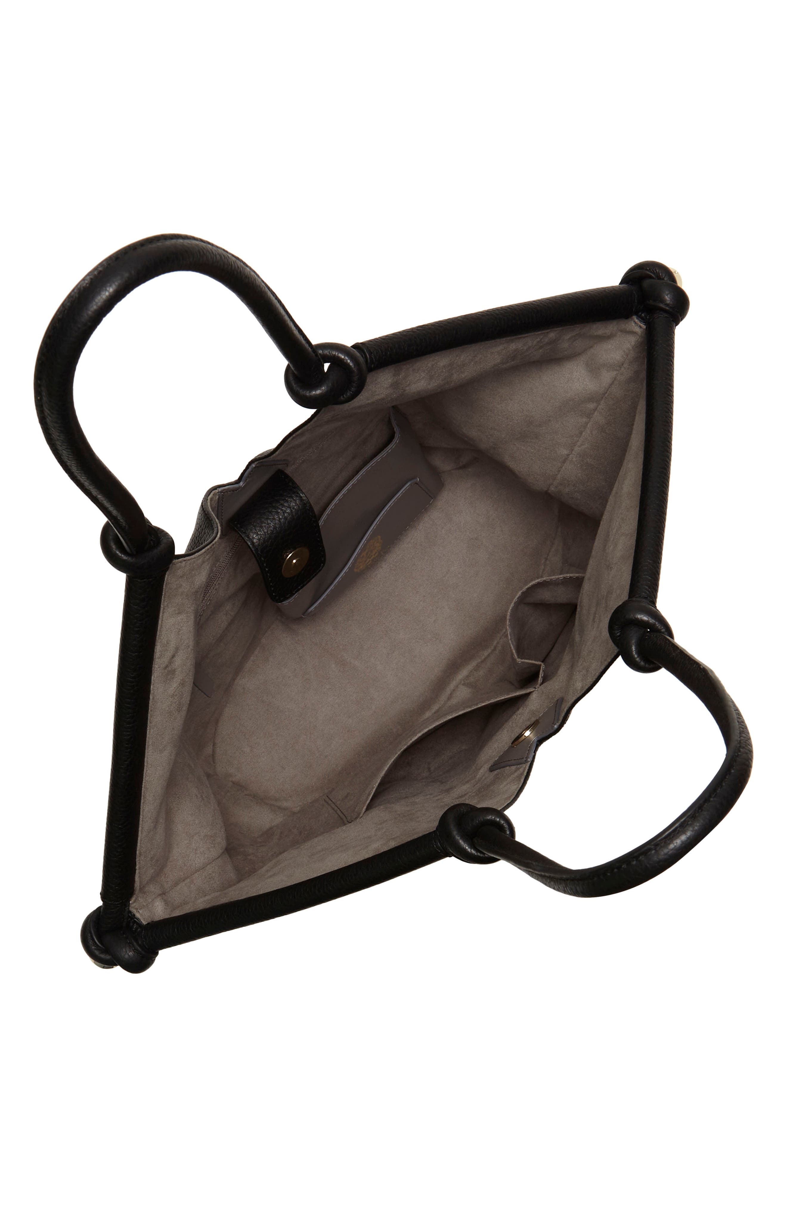 Arjay Leather Tote, Alternate, color, BLACK