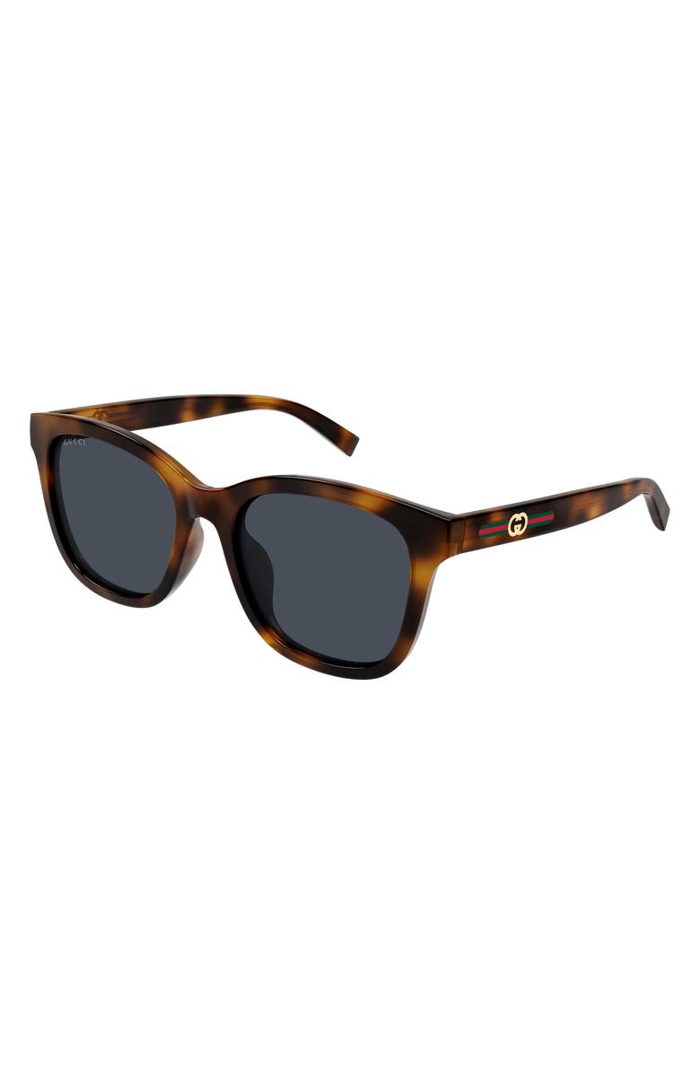 Gucci 55mm Panthos Sunglasses, Alternate, color, Havana