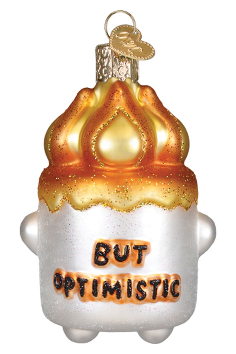 Burnt-Out Marshmallow Christmas Ornament, Alternate, color, WHITE MULTI