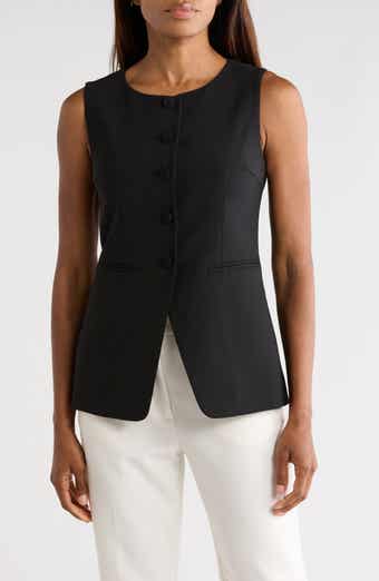 Refined Suiting Button Front Vest