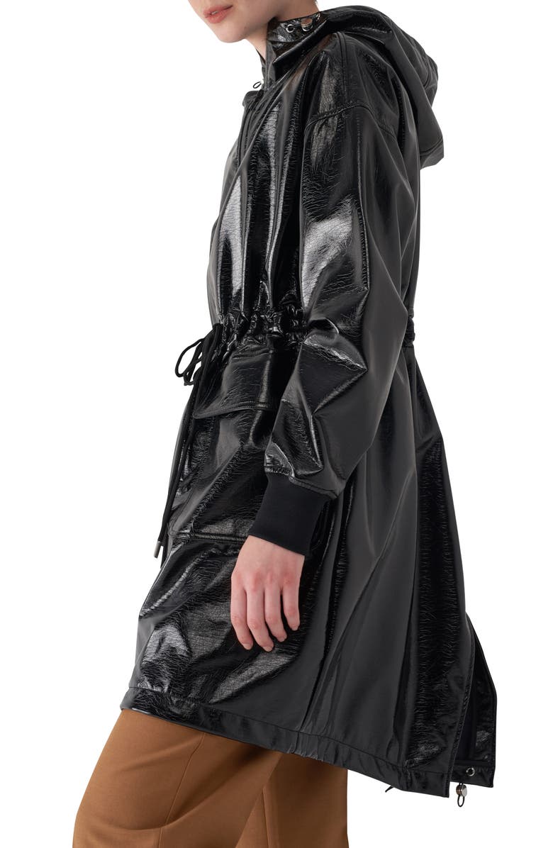 Sosken Greta Faux Patent Leather Raincoat, Alternate, color, 