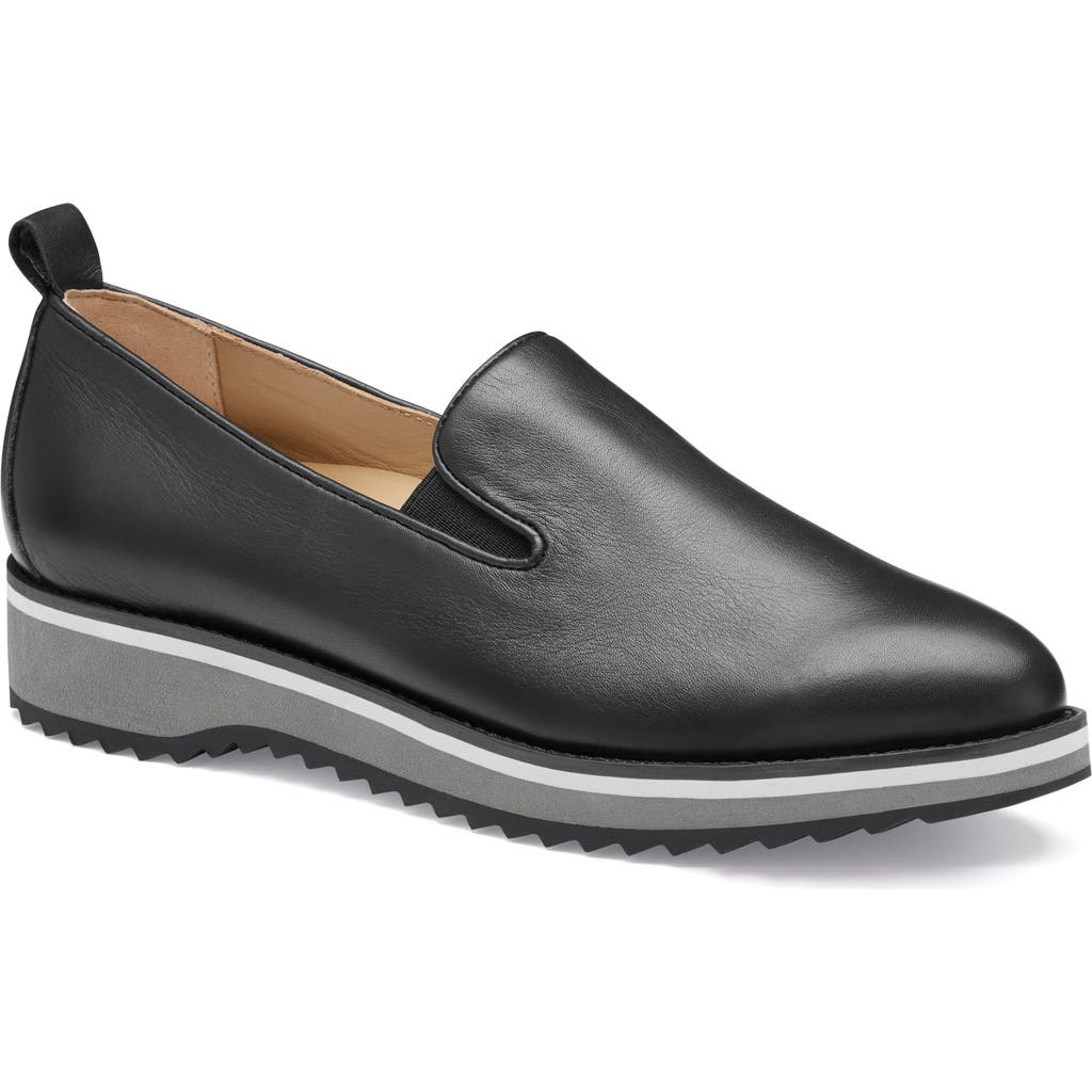 Johnston & Murphy Ulyssa Platform Loafer In Black