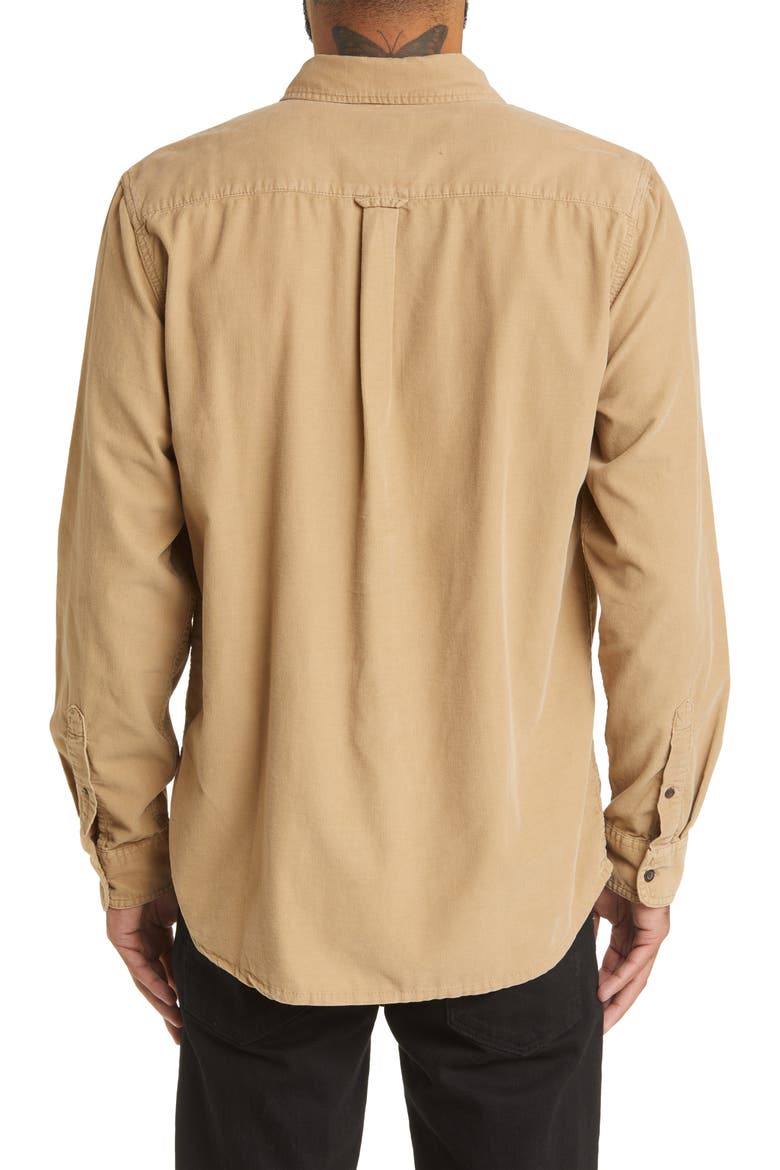 Smoke Trail Button-Up Corduroy Shirt, Alternate, color, TANNIN