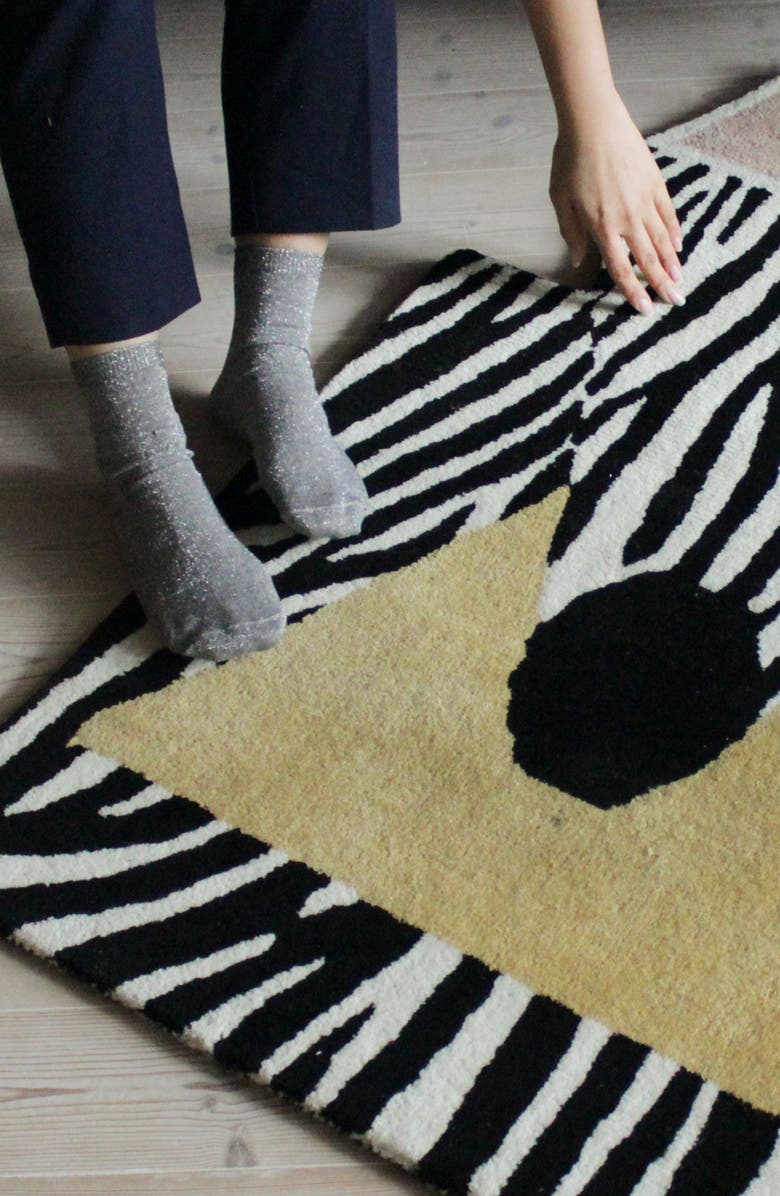 EO Play Wool Zebra Rug, Alternate, color, Multi Colored
