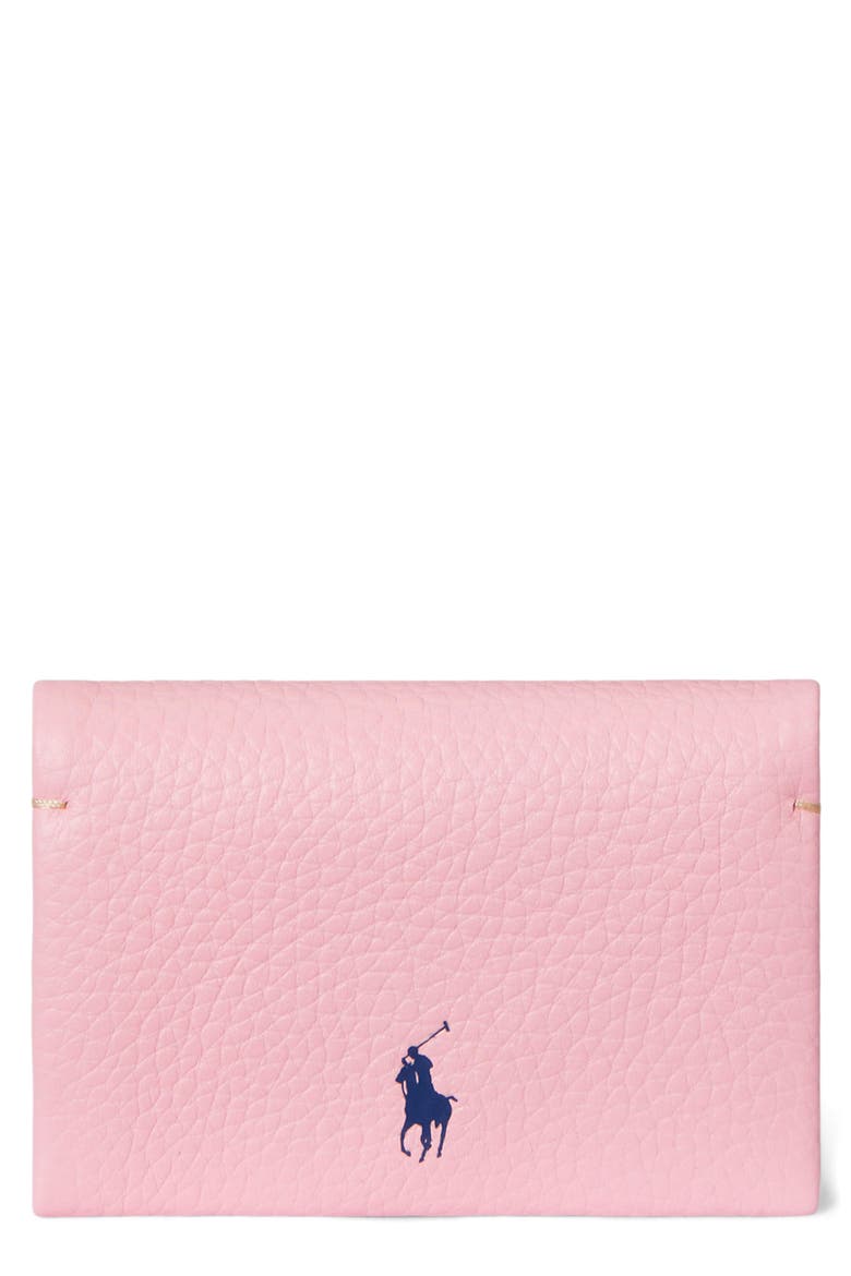 Polo Play Leather Card Case, Main, color, COTTON CANDY