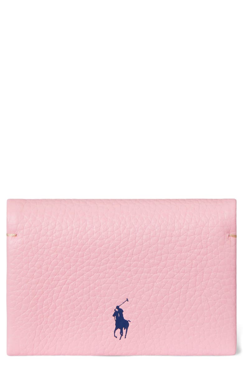 Polo Ralph Lauren Polo Play Leather Card Case, Main, color, Cotton Candy