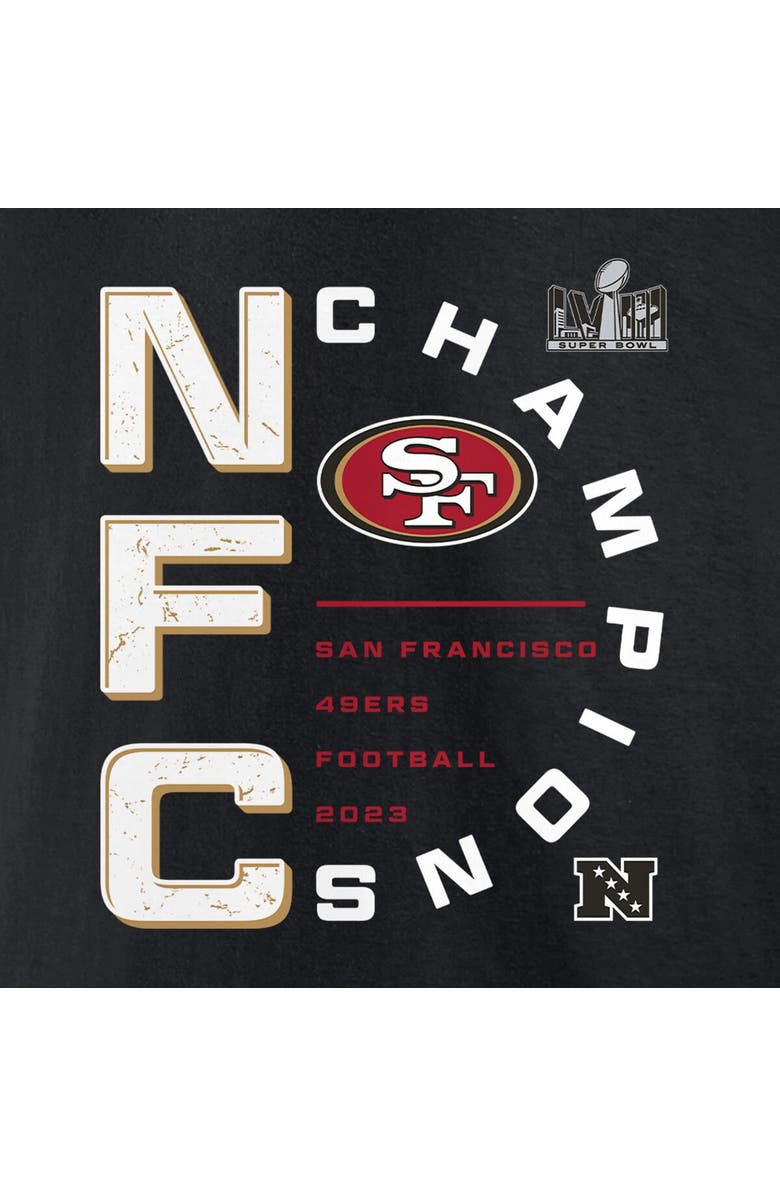 FANATICS Men's Fanatics Branded Black San Francisco 49ers 2023 NFC Champions Right Side Draw T-Shirt, Alternate, color, 