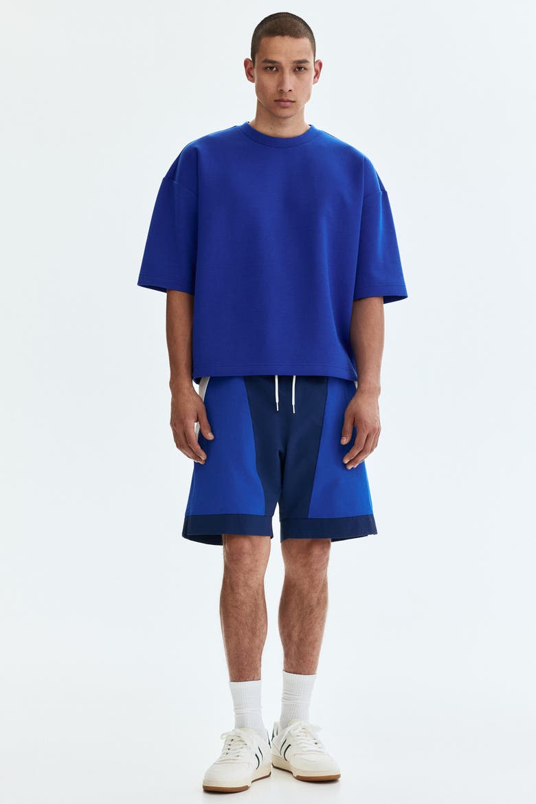 Oversized-fit Scuba Knit T-shirt, Alternate, color, Bright blue