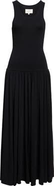LOULOU DE SAISON Jada Drop Waist Jersey Maxi Dress