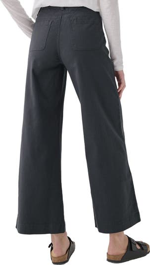 Organic Stretch Twill Denim Wide Leg Pant