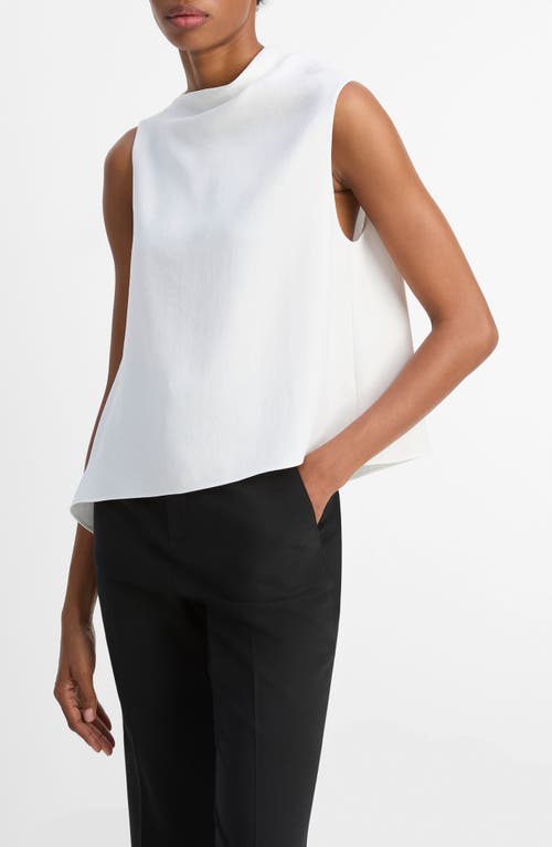 Vince A Line Asymmetric Top In White
