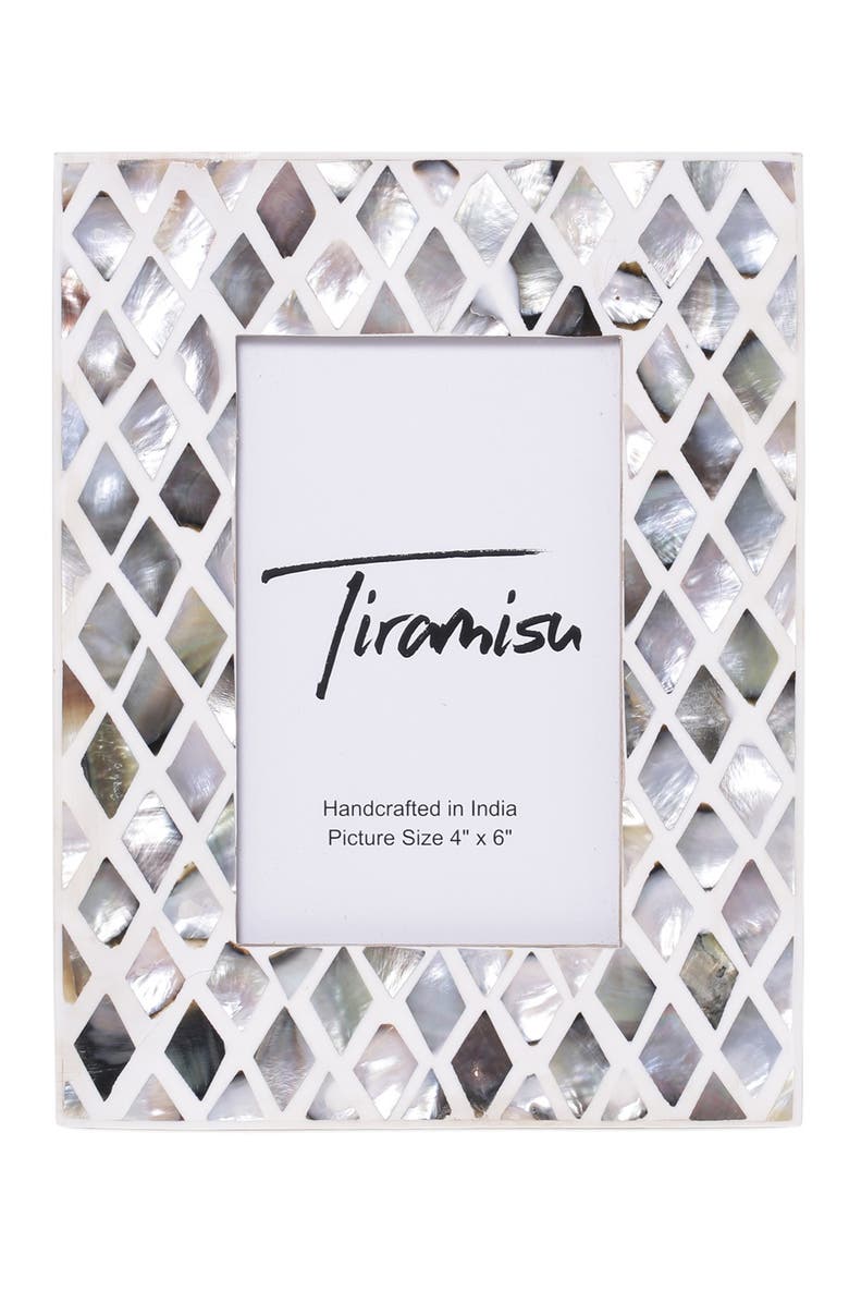 Tiramisu Mother-of-Pearl Picture Frame - Diamond Pattern, Alternate, color, 