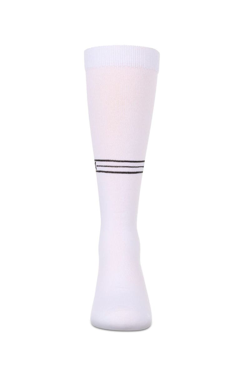 MeMoi Stretch Multi Stripe M Graphic Knee Sock, Alternate, color, White