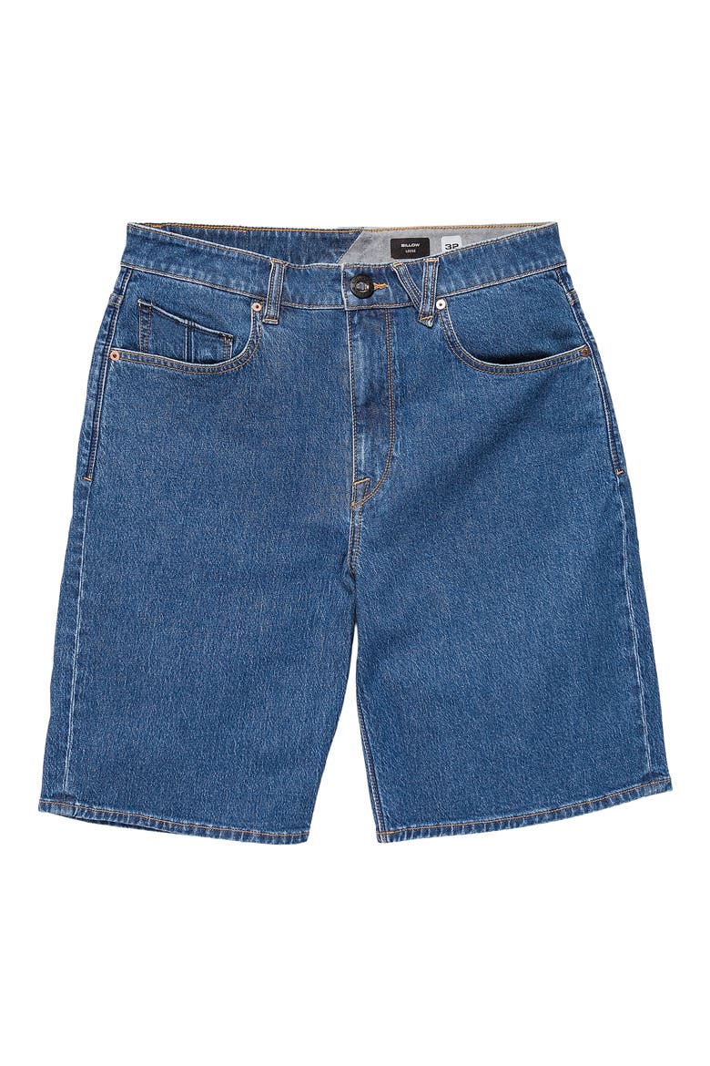 Billow Loose Fit Denim Shorts, Alternate, color, BOLD BLUE