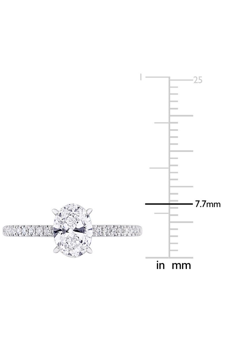 Lab Grown Diamond Oval Engagement Ring 14k, Alternate, color, White Gold