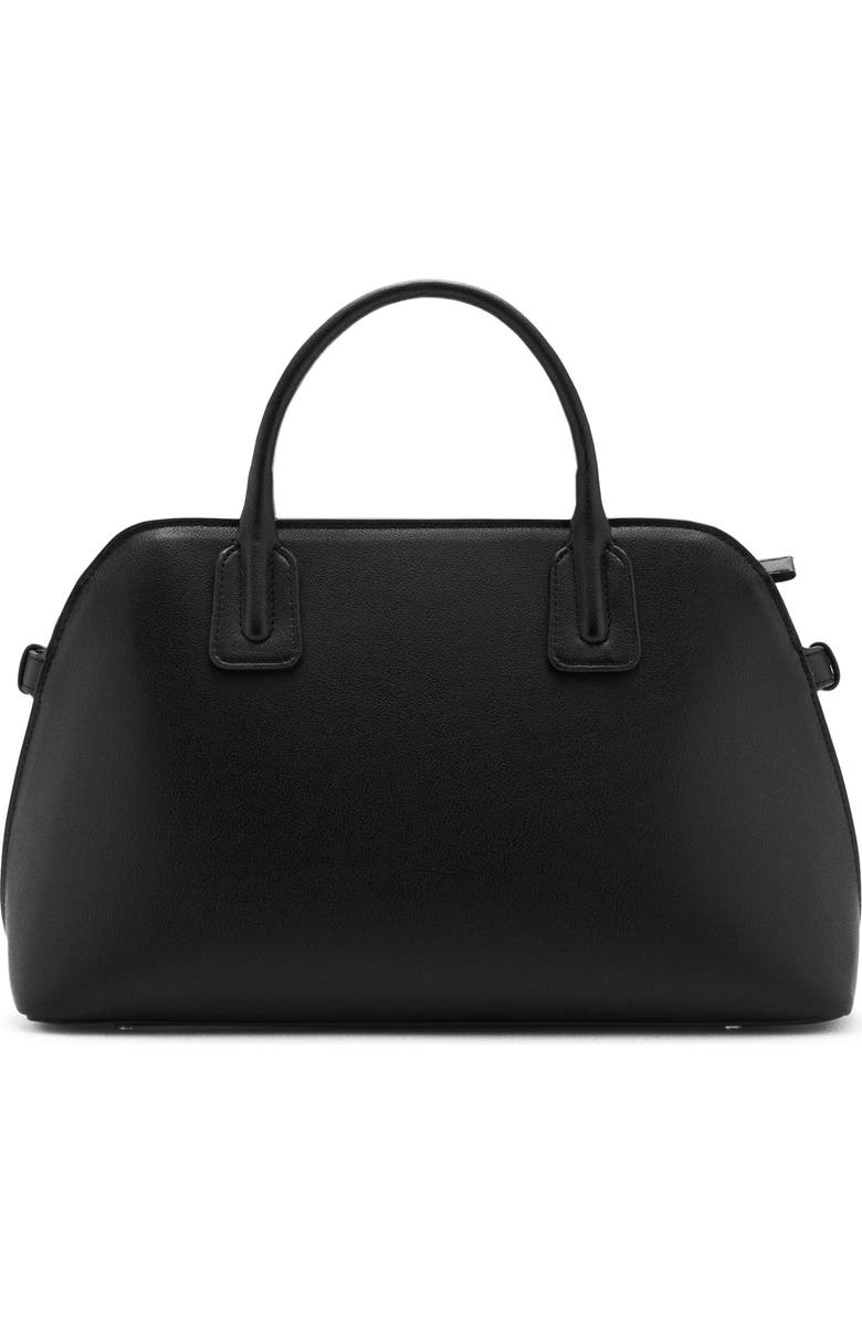 MANGO Faux Leather Bowling Bag, Main, color,