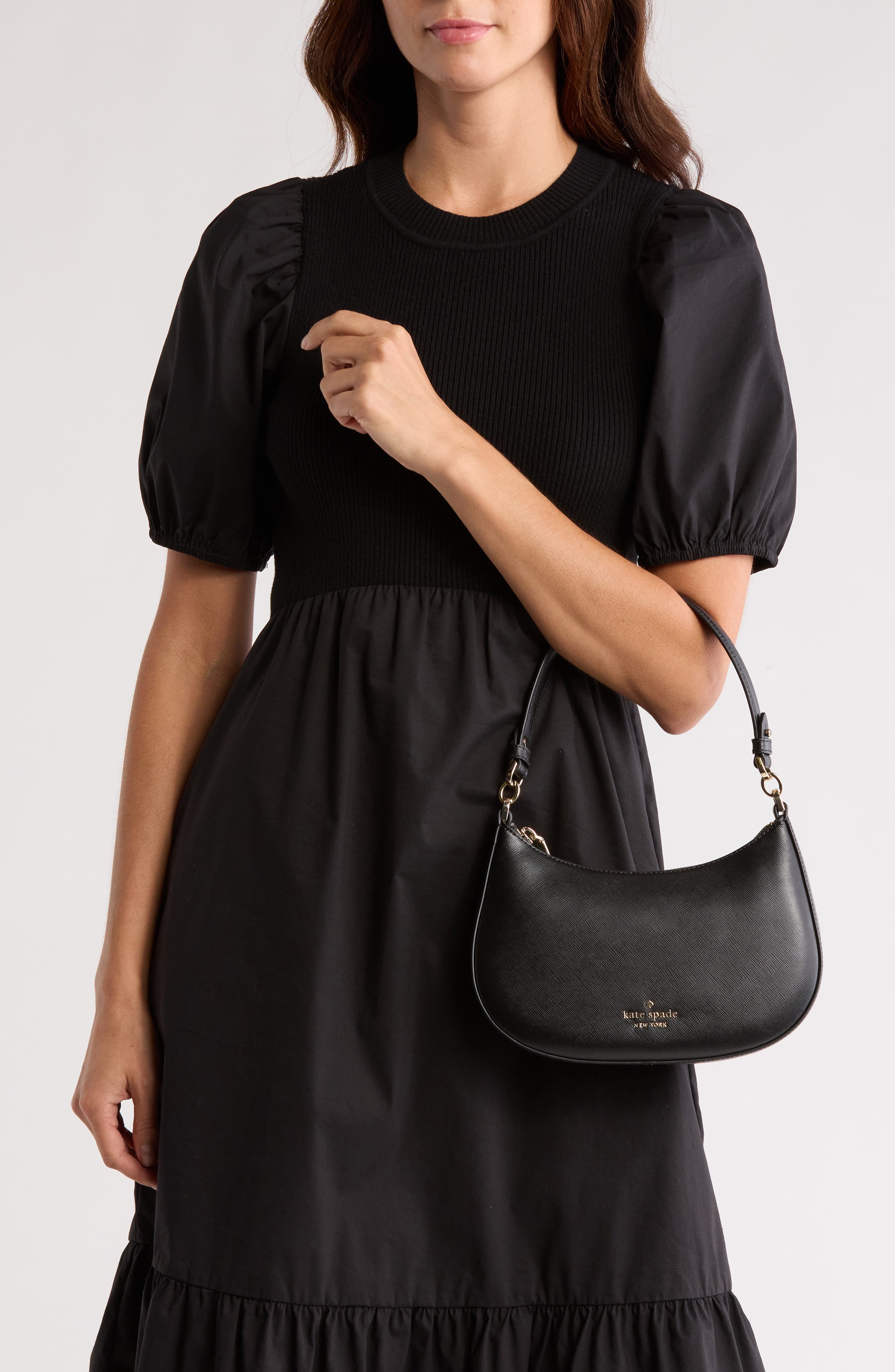 Kate Spade New York leather convertible shoulder bag, Alternate, color, 