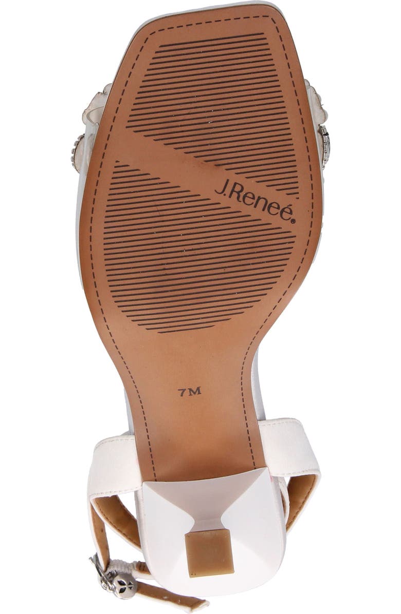 J. Reneé J.Renée Raelyn Embellished Ankle Strap Sandal, Alternate, color, Clear/ White