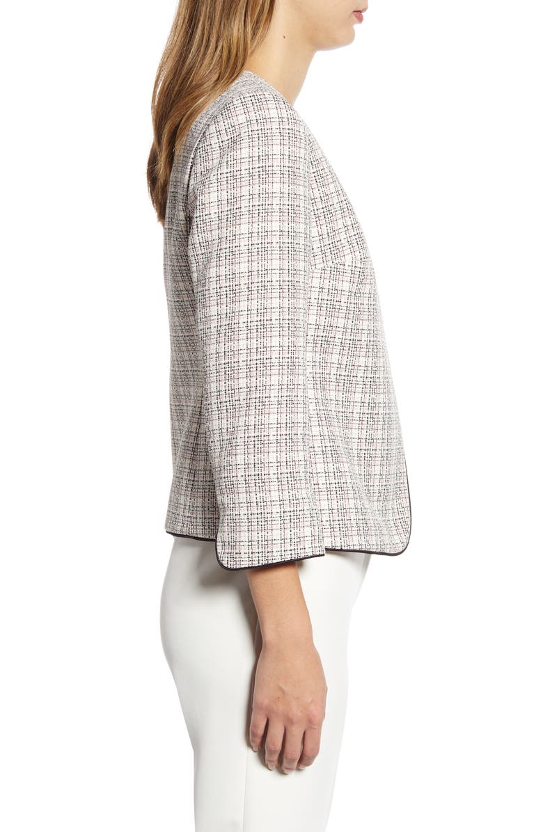 Anne Klein Plaid Jacket, Alternate, color, Devonshire/ Anne White