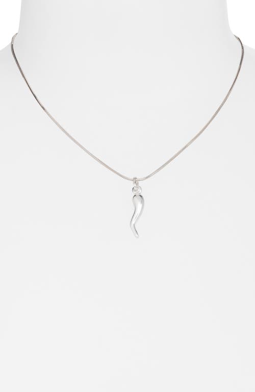 Child Of Wild Benedetto Cornicello Pendant Necklace In Silver