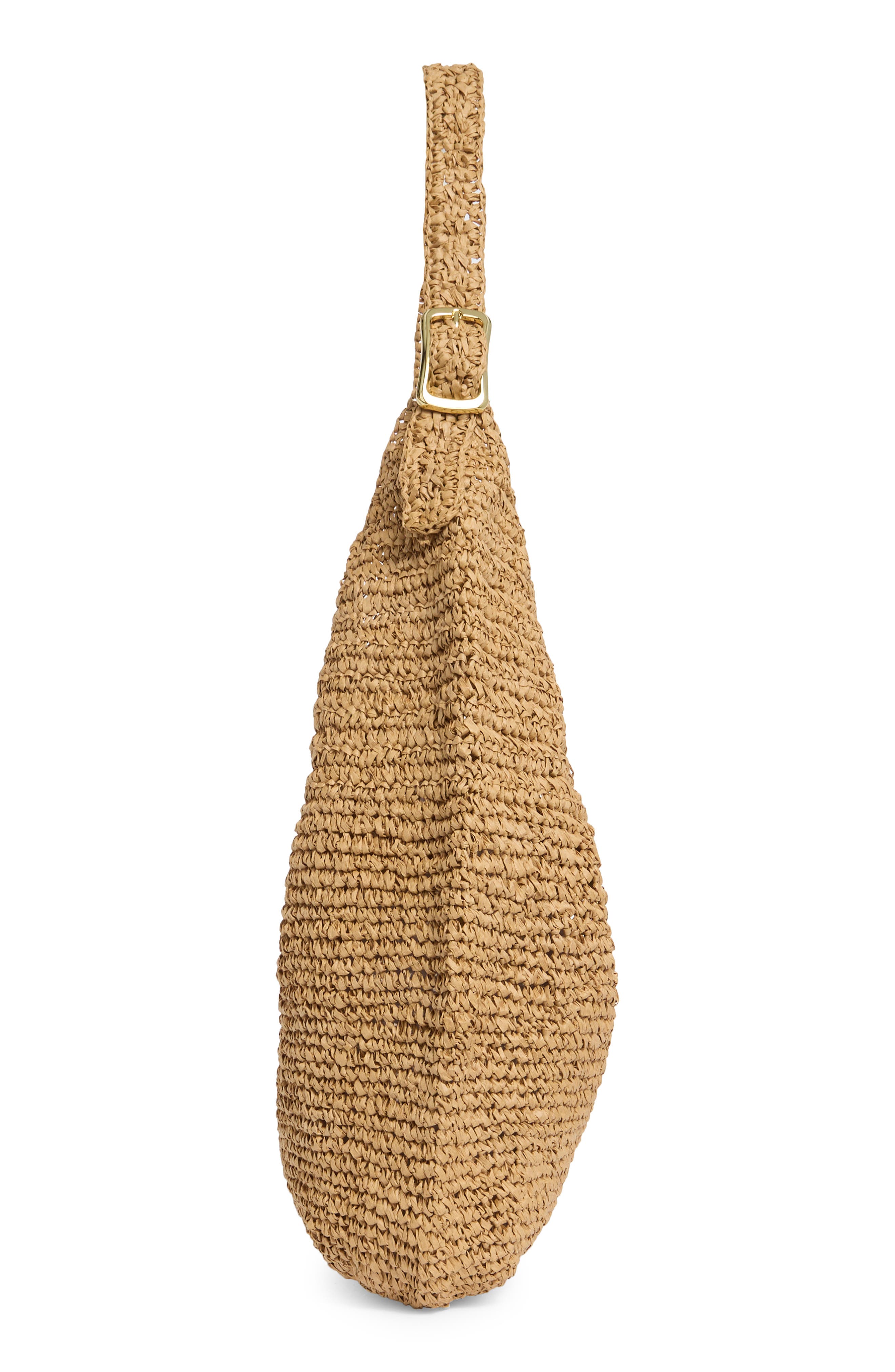 Collection XIIX Slouchy Straw Bag, Alternate, color, Dark Natural