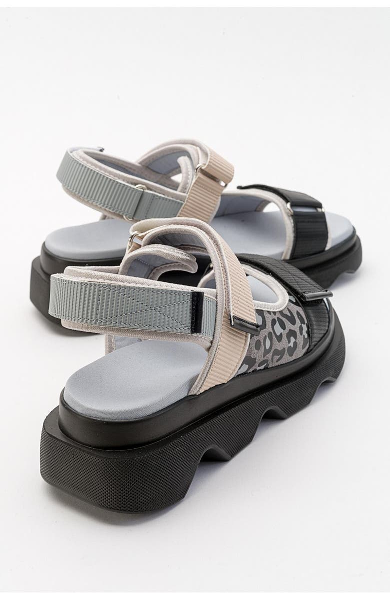 Prologue Shoes Tedy Velcro Strap Sandal, Alternate, color, Grey