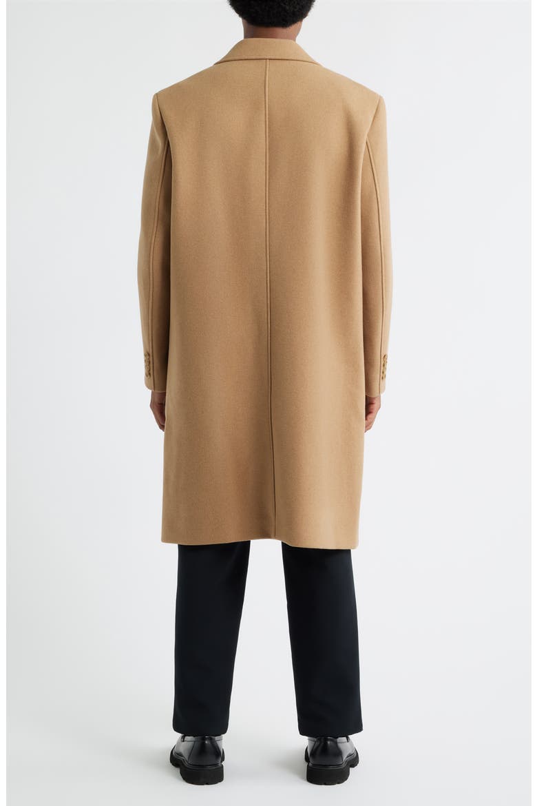 Wool Blend Melton Overcoat, Alternate, color, TAN TIGER