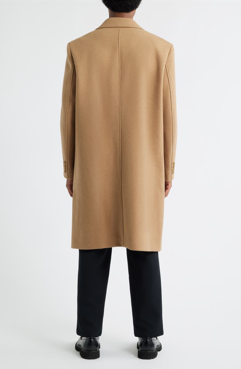 Open Edit Wool Blend Melton Overcoat, Alternate, color, Tan Tiger