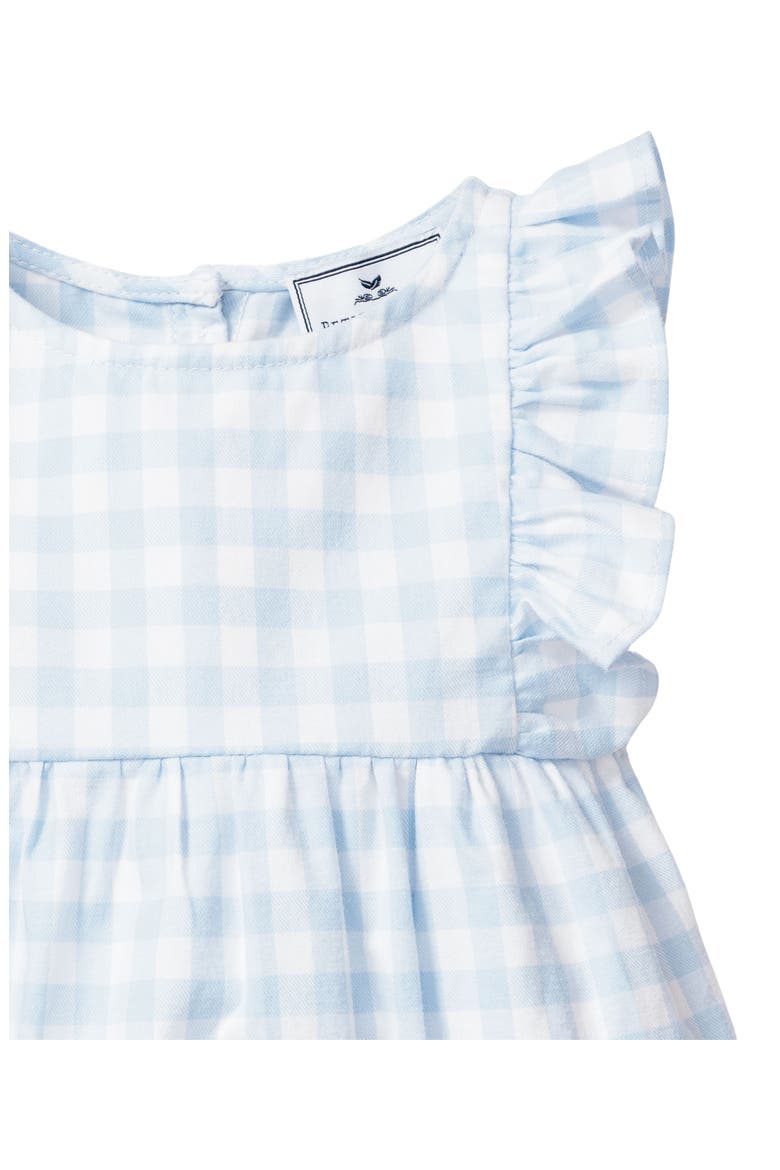 Gingham Ruffled Romper, Alternate, color, BLUE