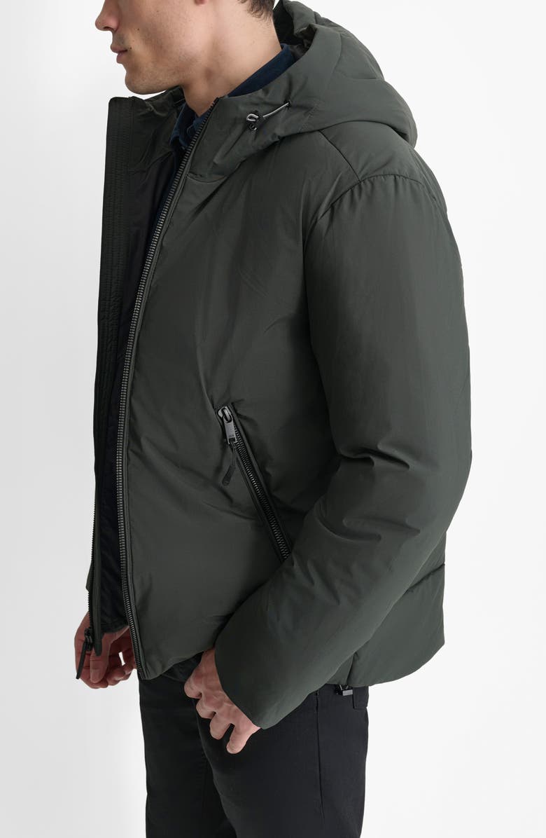 DKNY Stretch Polyester Puffer Jacket, Alternate, color, Olive