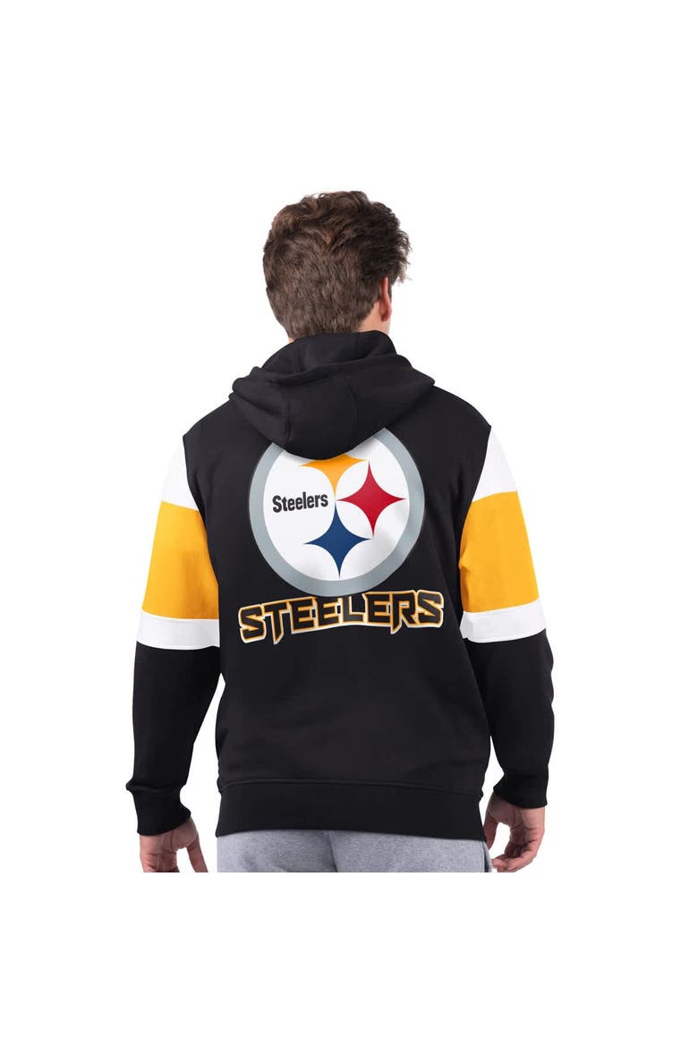 Men's Starter Black Pittsburgh Steelers Extreme Full-Zip Hoodie, Alternate, color, Black