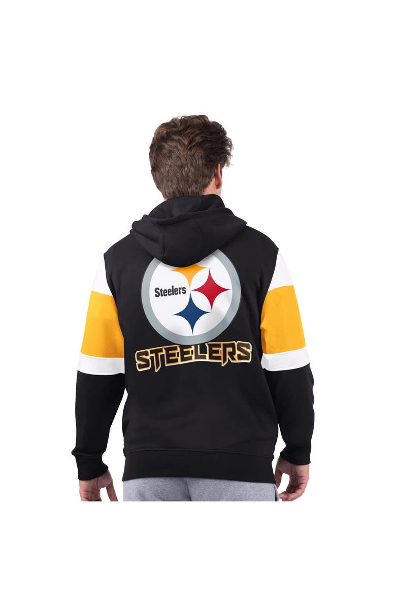 STARTER Men's Starter Black Pittsburgh Steelers Extreme Full-Zip Hoodie, Alternate, color, Black