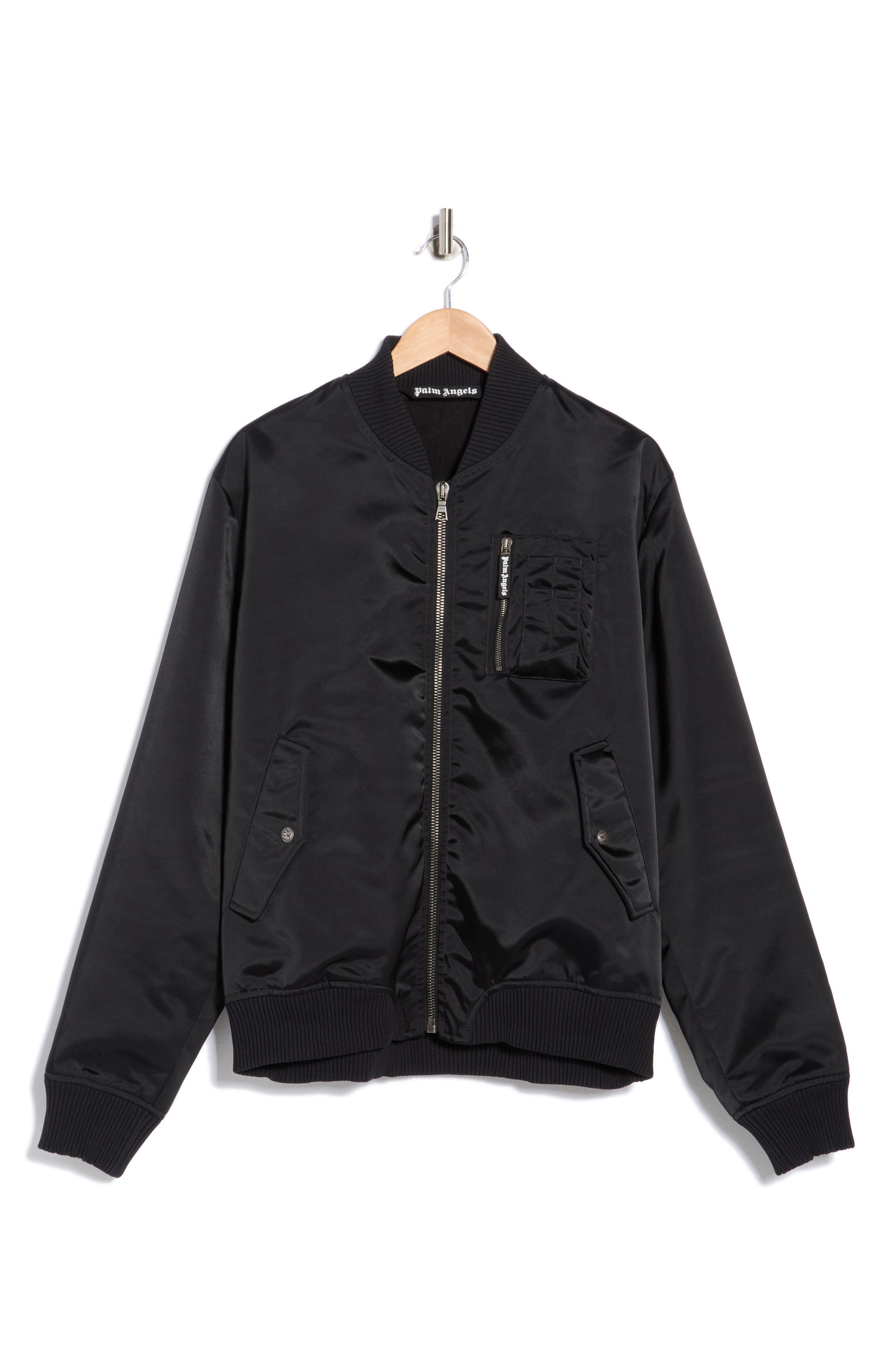 Palm Angels Curved Logo Bomber Jacket