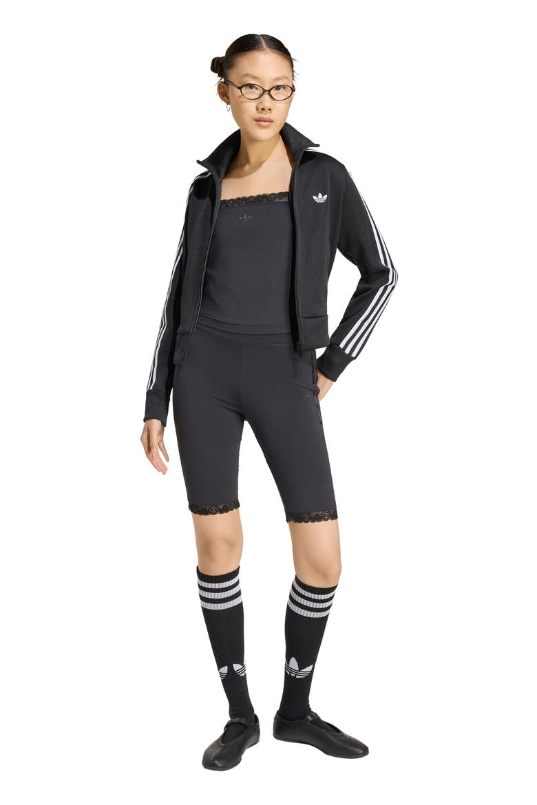 Lace Cycling Shorts, Alternate, color, BLACK/