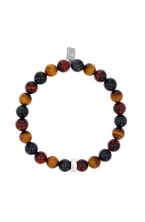 Mr Lowe By Sheryl Lowe Mr Lowe Bead Bracelet With Plain Rondelle In Multi