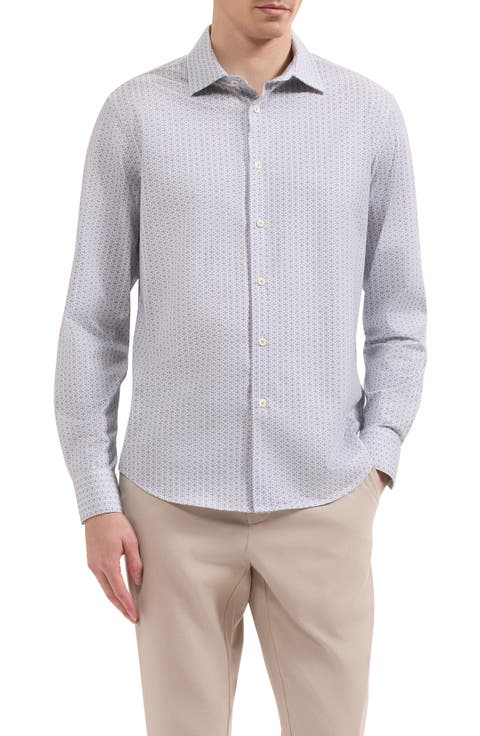 James OoohCotton® Geo Print Button-Up Shirt