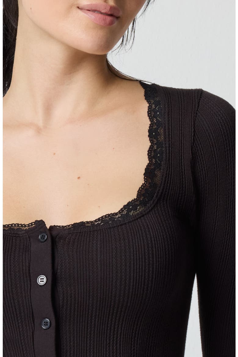 Rib Crop Cardigan, Alternate, color, BLACK