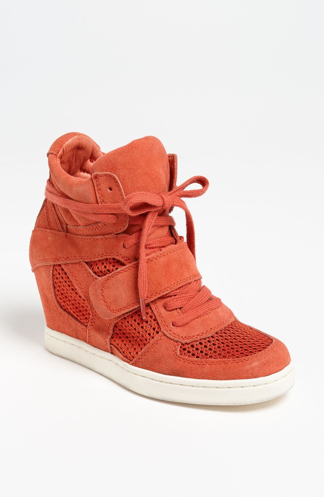 'Cool Mesh' Wedge Sneaker, Main, color, CORAL/ CORAL