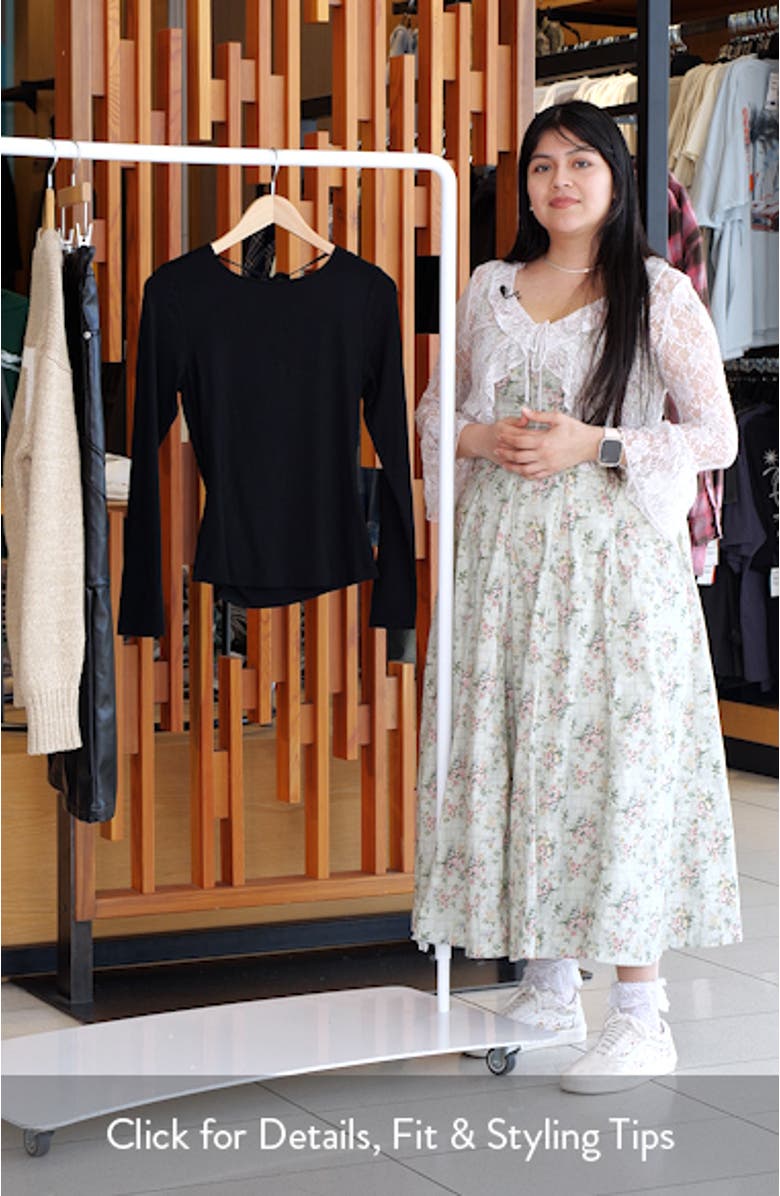 Cowl Back Long Sleeve Shirt, sales video thumbnail