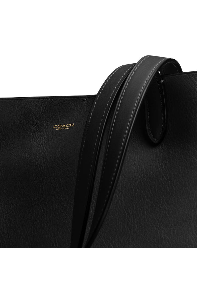 COACH manhattan natural grain leather tote, Alternate, color,