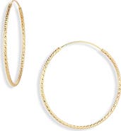 ARGENTO VIVO Textured Twisted Endless Hoop Earrings