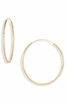 ARGENTO VIVO Textured Twisted Endless Hoop Earrings